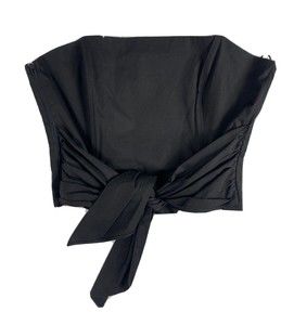 Min.imal Womens Black Corset Top Size M Black Front Tie Strapless Bustier Top